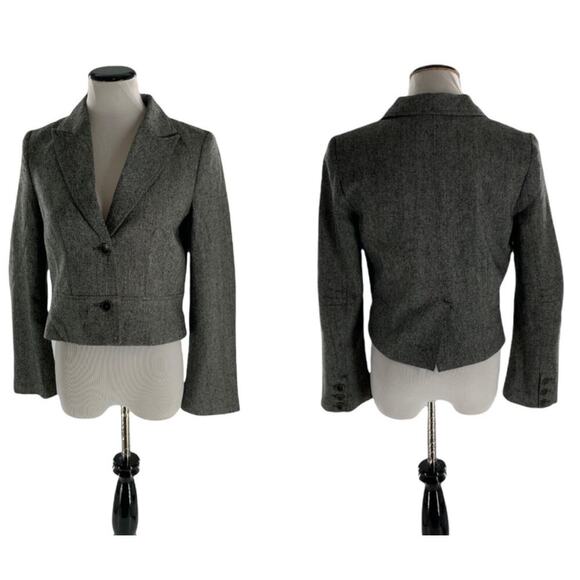 Venus Women's Gray Long Sleeve Peak Lapel Single Breasted Button Blazer Size 6 - Picture 1 of 7